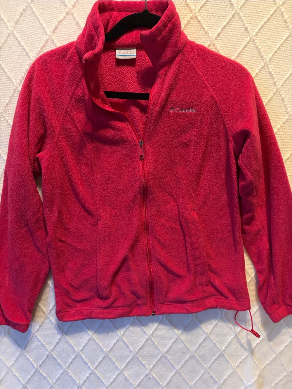 Columbia Womens Raspberry Pink Full-Zip Fleece Jacket